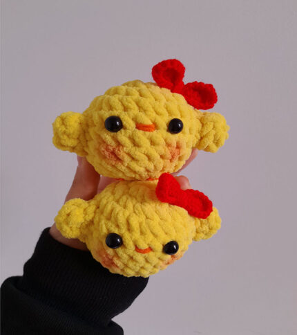 عروسک بافتنی جوجه مخملی
